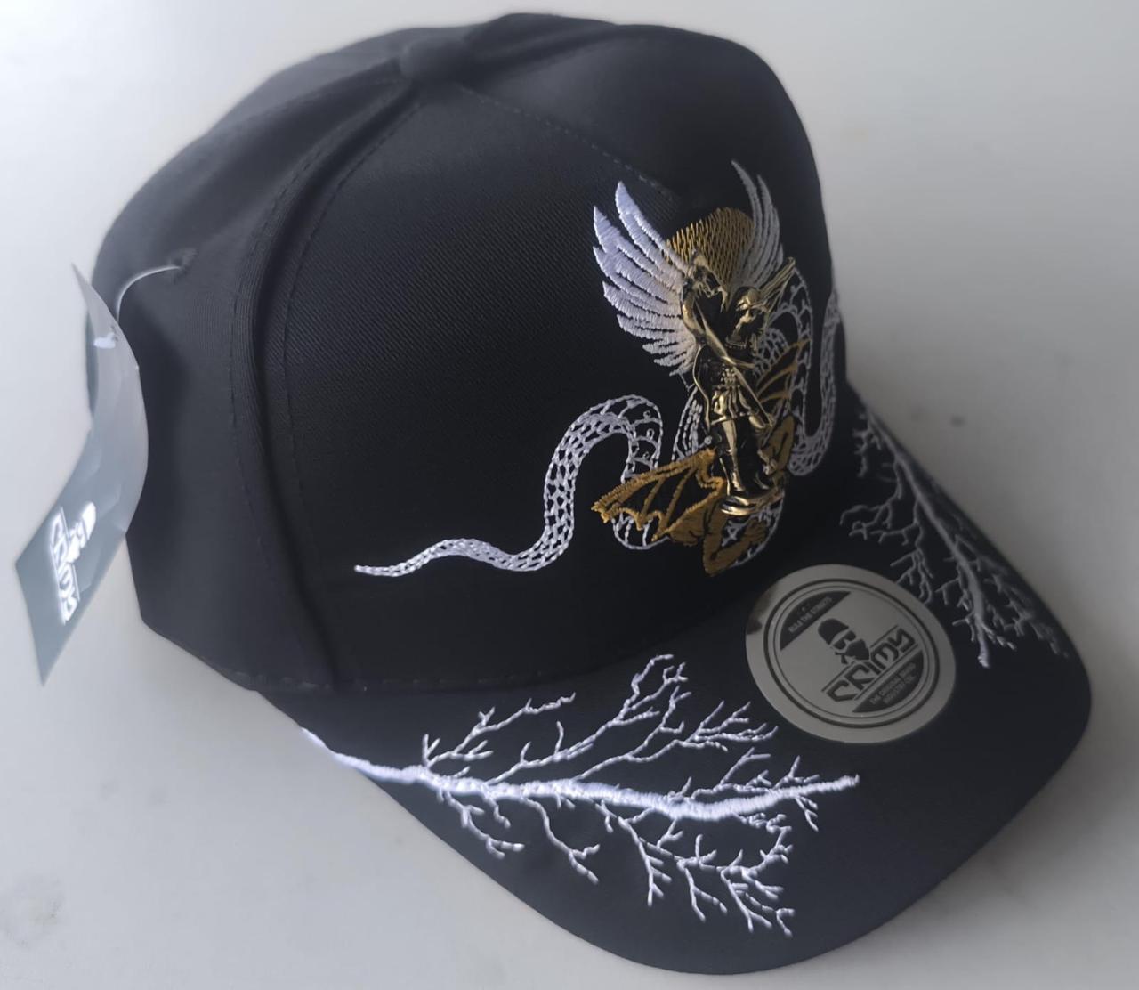 Gorra Bélica Black Arcángel San Miguel Corazón🇲🇽🪽