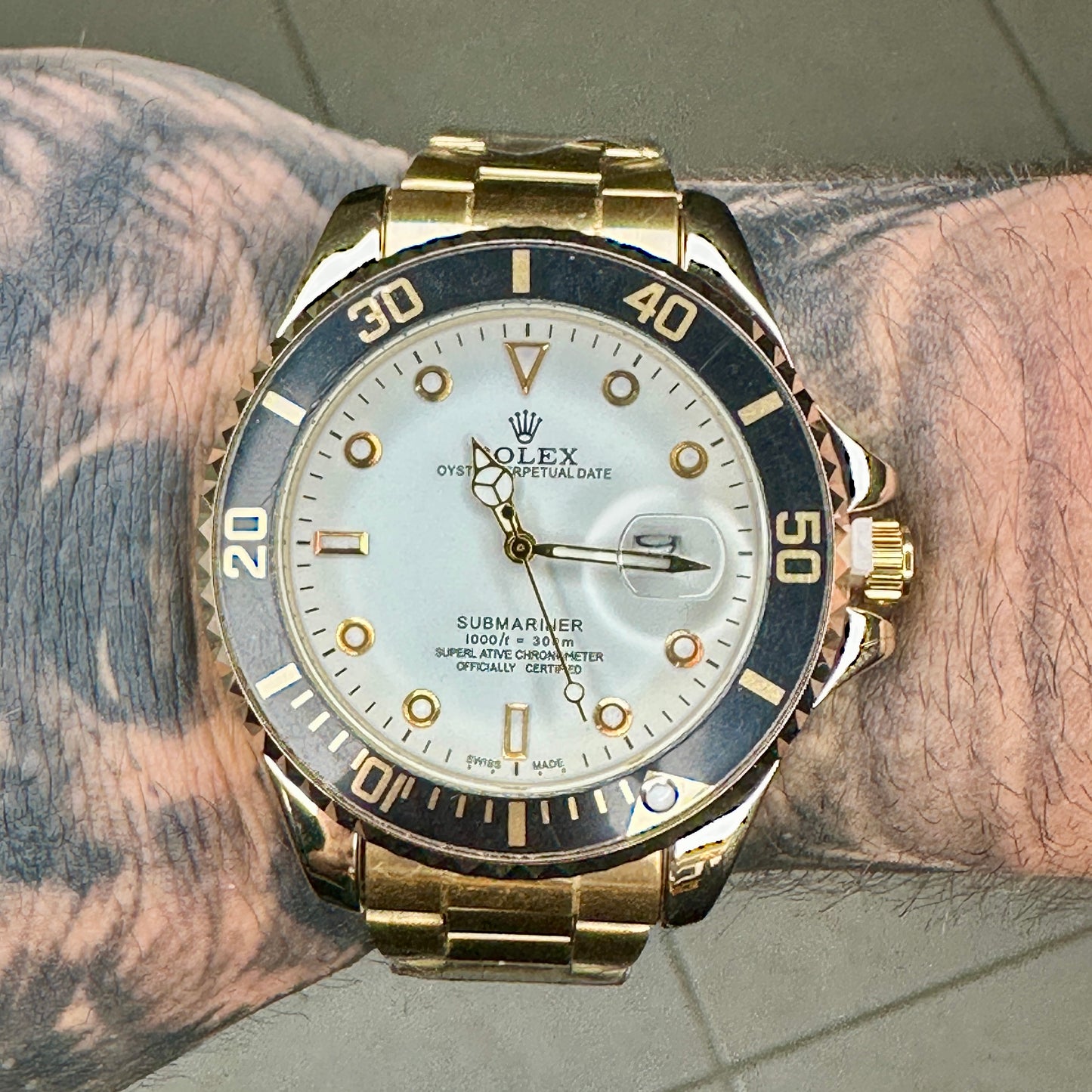 Rlx Oyster Submariner, Whithe, Gold