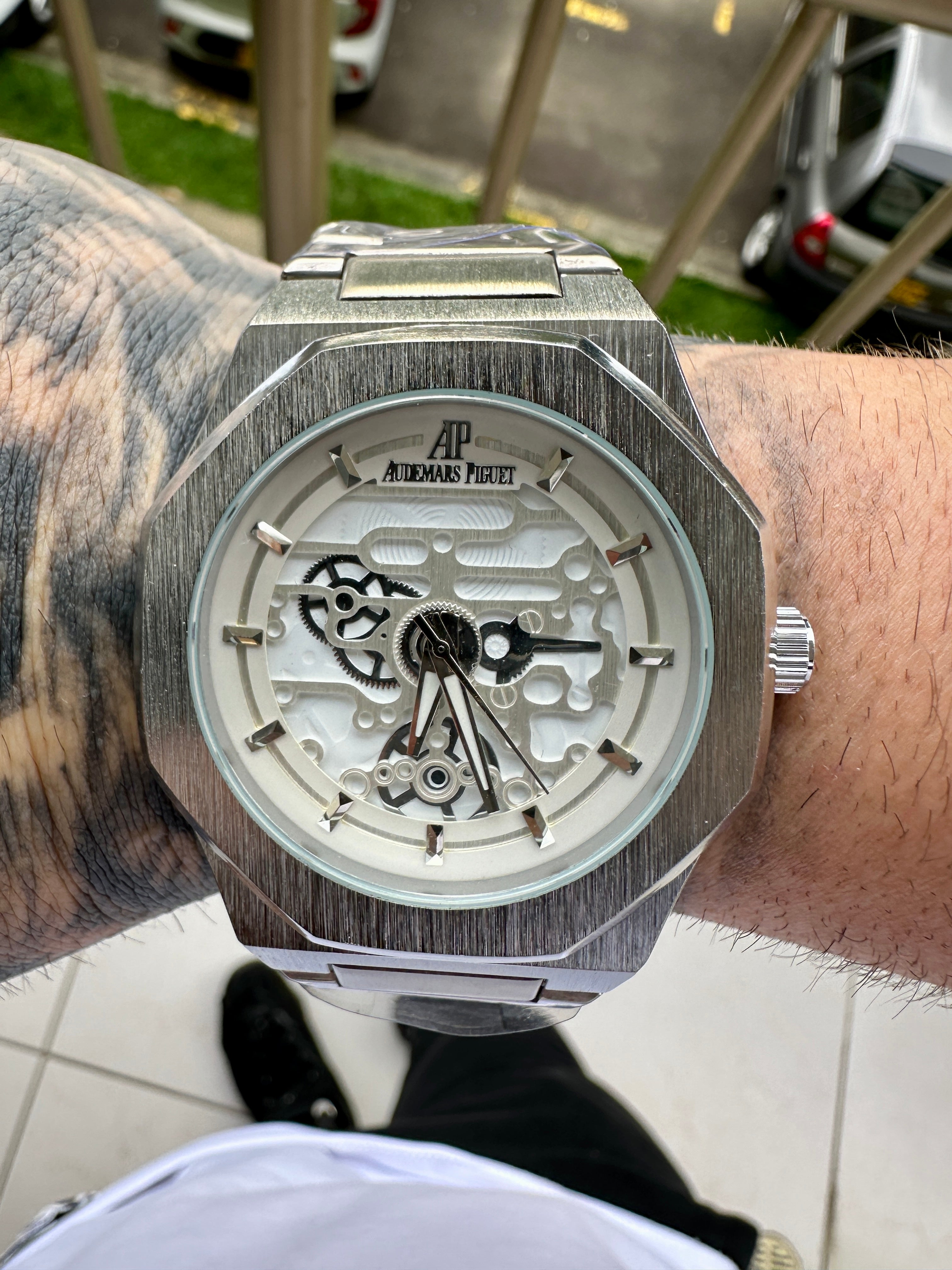 Reloj Audemars Piguet Dial White, Puslo Silver