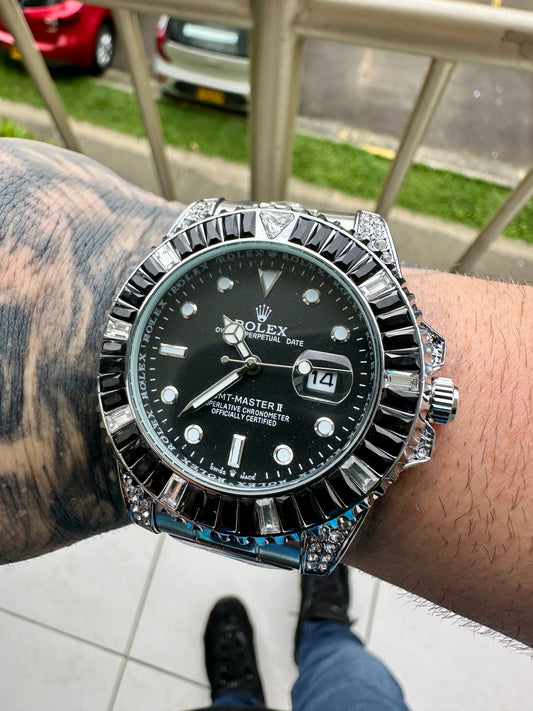 Reloj Rlx Piedras Negras, Caja y Pulso Silver