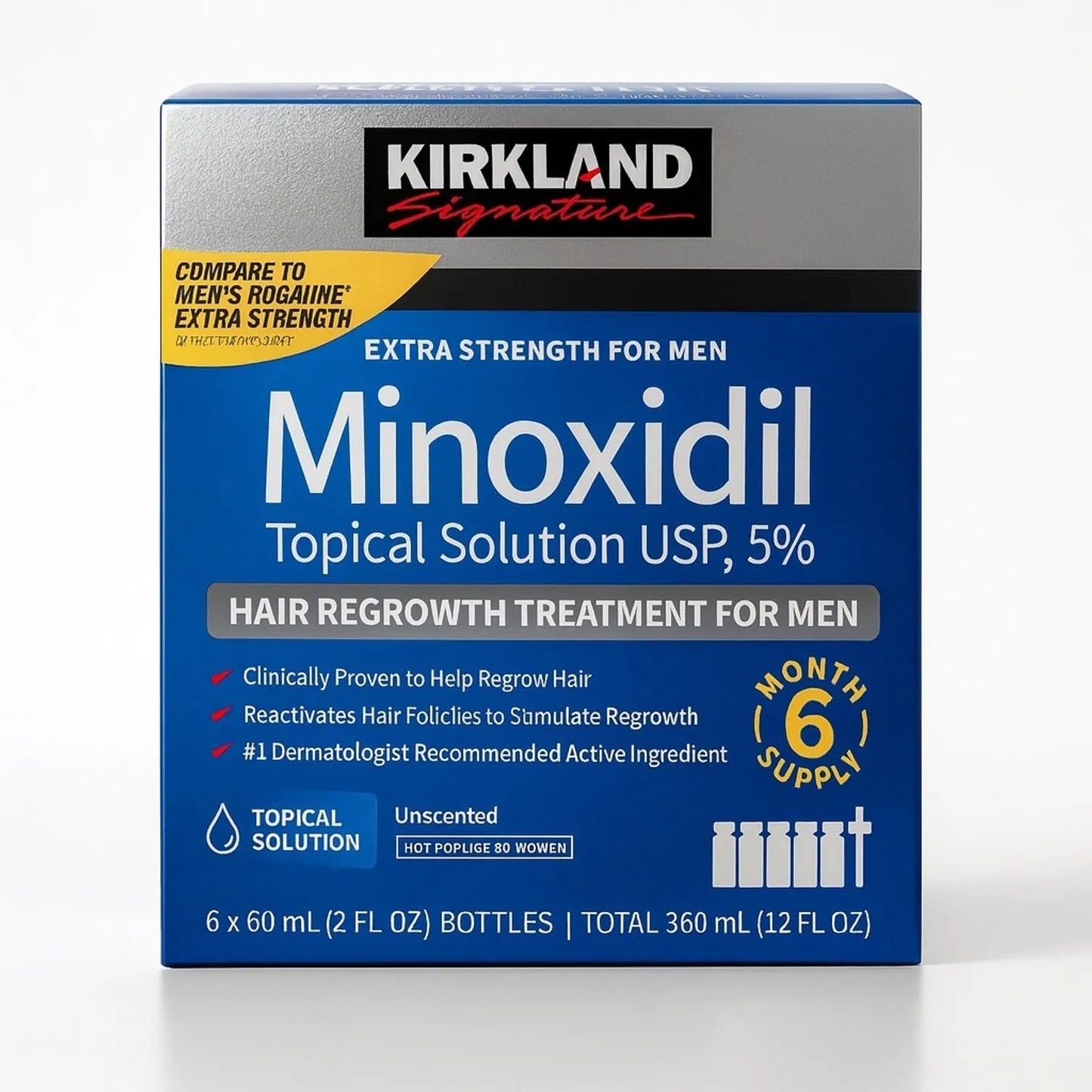 Minoxidil Kirkland 5% x 6 Und