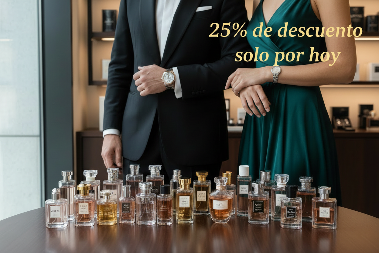 a esta misma imagen agregues un texto en color dorado que diga: 25% de descuento solo por hoy