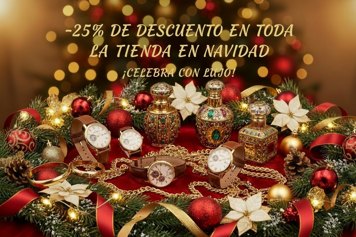corrige el texto por: -25% de descuento en toda la tienda en navidad